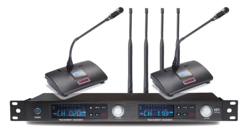 真分集一拖二无线鹅颈会议话筒-THF-G5D